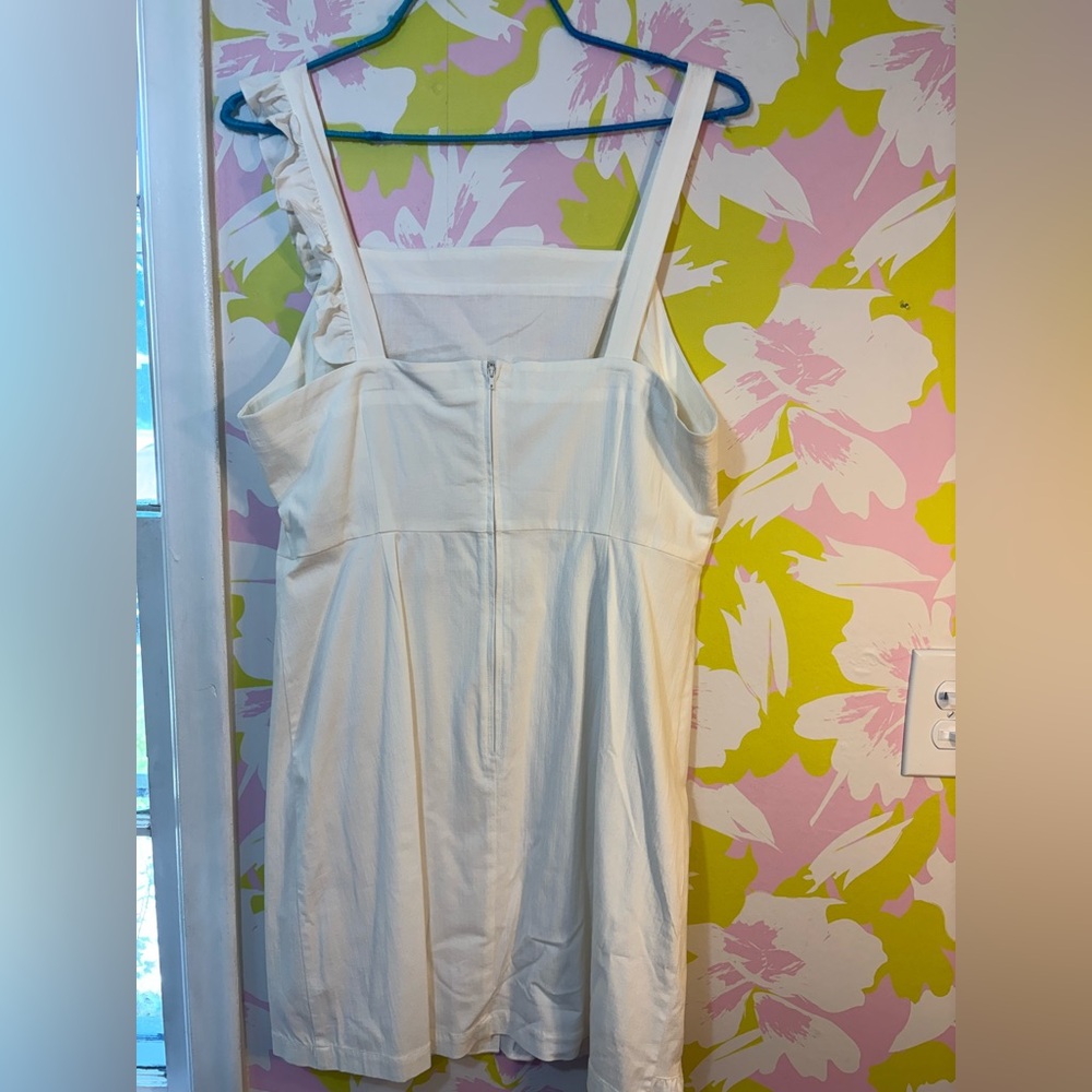 ModCloth White Ruffle Strap Dress - Picture 3 of 4
